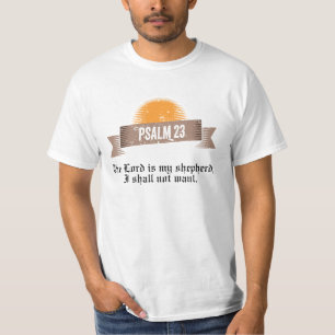 詩編23バイブル引用文 Tシャツ