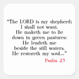 詩編23バイブル祈りの言葉 スクエアシール