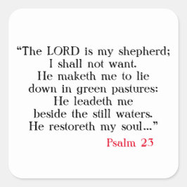 詩編23バイブル祈りの言葉 スクエアシール