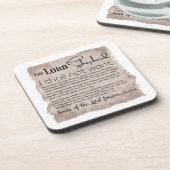 詩編23バイブル聖なる書物、 経典ヴィンテージ紙 コースター (左側)