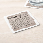 詩編23バイブル聖なる書物、 経典ヴィンテージ紙 スクエアペーパーコースター (アングル)