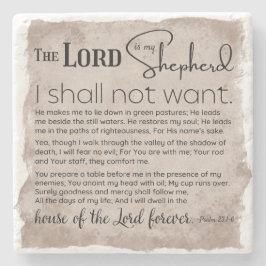 詩編23バイブル聖なる書物、 経典ヴィンテージ紙 ストーンコースター