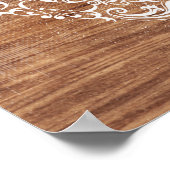 詩編23バイブル聖なる書物、 経典文字動揺してウッド ポスター (角)