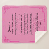 詩編23ピンクシェラ縁どパブランケット シェルパブランケット (正面(横))