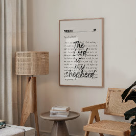 詩編23ミニマル聖なる書物、 経典ポスター ポスター