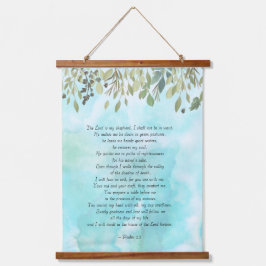 詩編23ユーカリ&ウォータカラー 吊り下げ型タペストリー