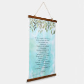 詩編23ユーカリ&ウォータカラー 吊り下げ型タペストリー (傾斜あり)
