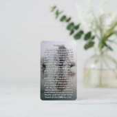 詩編23ライトレイク記念祈りの言葉カード 名刺 (スタンド正面)