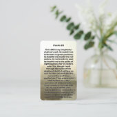 詩編23レイクリフレクションズメモリアル祈りの言葉カード 名刺 (スタンド正面)