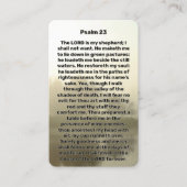 詩編23レイクリフレクションズメモリアル祈りの言葉カード 名刺 (正面)