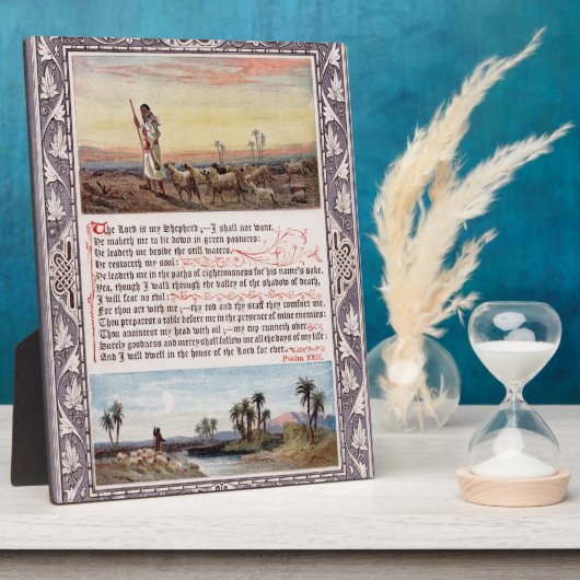 詩編23ヴィンテージ フォトプラーク (側面)