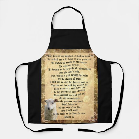 詩編23子羊 エプロン (正面)