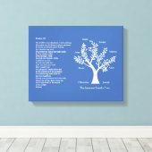 詩編23新改編ファミリーツリー キャンバスプリント (インサイチュ (ウッドフロア))