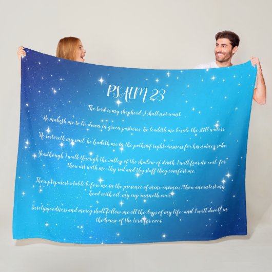 詩編23祈りの言葉 フリースブランケット (インサイチュ)