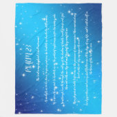 詩編23祈りの言葉 フリースブランケット (正面)