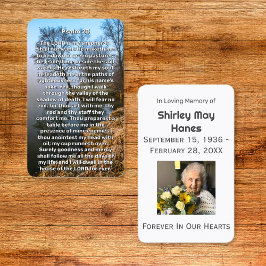 詩編23穏やかな湖メモリアル祈りの言葉カード 名刺