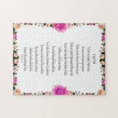 詩編23紫フローラ、縁どパズル ジグソーパズル (横)