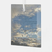 詩編23美しいクリスチャンカスタムクリスマス ガラスオーナメント (正面左)