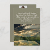 詩編23聖書聖なる書物、 経典メモリアルクリスチャン 招待状 (正面/裏面)