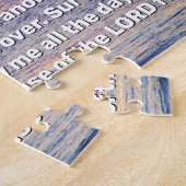 詩編23赤い海サンセットバイブル詩 ジグソーパズル (側面)