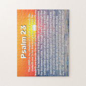 詩編23赤い海サンセットバイブル詩 ジグソーパズル (縦)