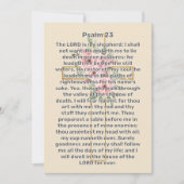 詩編23金ゴールドクロスお祝いの葬式 招待状 (正面)