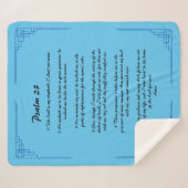 詩編23青縁ど シェルパブランケット (正面(横))