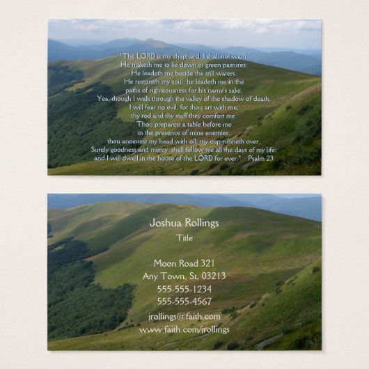 詩編23 |クリスチャン感動的 (正面&裏面)