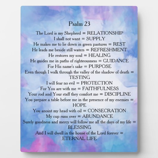 詩編23 フォトプラーク (正面)