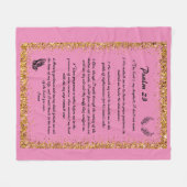 詩編23 フリースブランケット (正面(横))