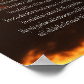 詩編23，火のプリント，バリューポスター紙（マット） ポスター (角)