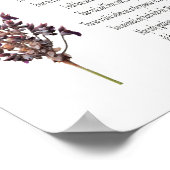 詩編23、紫の黄色の植物のポスター（マット） ポスター (角)