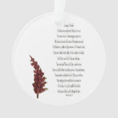 詩編23,緑の植物フローラサークルオーナメント オーナメント (正面)