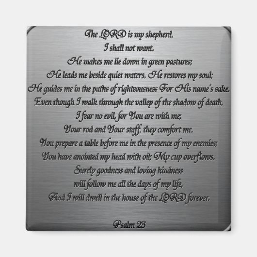 詩編23 – 鉄鋼 マグネット (正面)