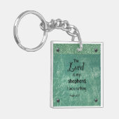 詩編23:1クリスチャンタイポグラフィデザイン キーホルダー (正面左)
