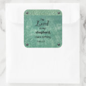 詩編23:1クリスチャンタイポグラフィデザイン スクエアシール (バッグ)