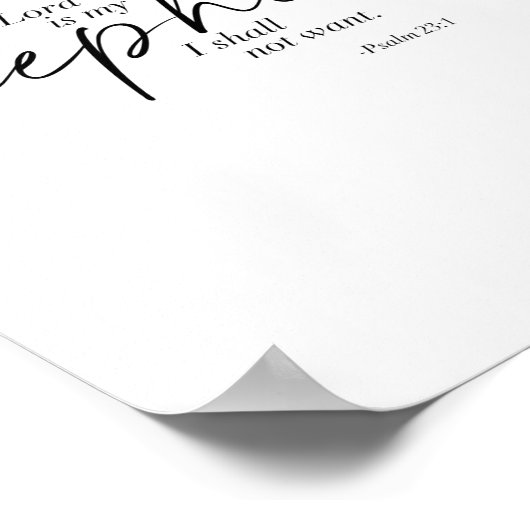 詩編23:1 ポスター (角)