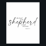 詩編23:1 ポスター<br><div class="desc">主は私の羊飼いで欲しくない。-Psalm 23:1デュアルフォント</div>
