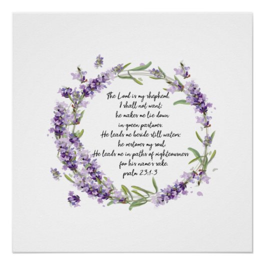 詩編23:1-3ポスター ポスター (正面)