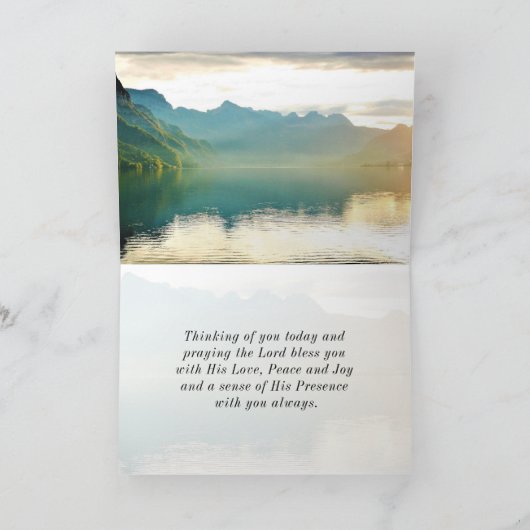 詩編23 1-3彼は私を静かな水の側に導く カード (内部)