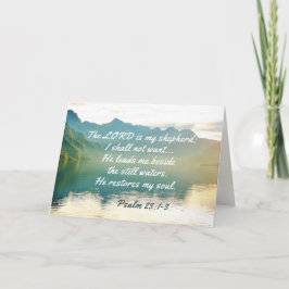 詩編23 1-3彼は私を静かな水の側に導く カード