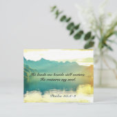 詩編23 2-3彼は私を静かな水の側に導く ポストカード (スタンド正面)