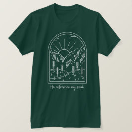 詩編23 3リフレッシュSoul Christian Bible Verse Tシャツ