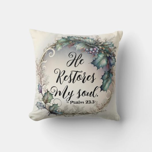 詩編23:3 クッション (正面)