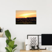 詩編23:4サンセットポスター ポスター (ホームオフィス)