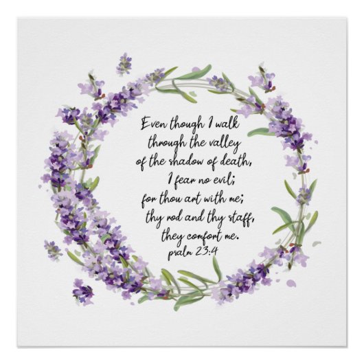 詩編23:4ポスター ポスター (正面)