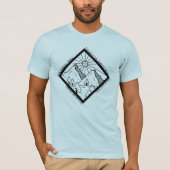 詩編23 4恐れ悪いキリスト教の聖書の聖句 Tシャツ (正面)