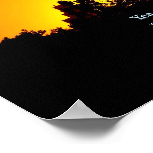 詩編23:4日の入り ポスター (角)