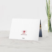 詩編23:4日の出悔やみや弔慰/勇気付けられる カード (裏面)