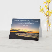 詩編23:4日の出悔やみや弔慰/勇気付けられる カード (黄色い花)